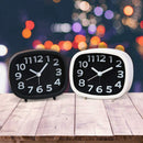 Non Ticking Alarm Clock, Battery Powered Bedside Clock Silent Simple to Set