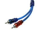 5M 2 Rca To 2 Rca Plug Car Stereo Audio Copper Cable System Amplifier Braid E3R2
