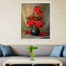 5D Flower Vase Cross Stitch Embroidery Diamond Painting Craft Home Decor