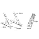 Foldable Laptop Support Aluminum Alloy Height Adjustable Notebook Bracket A