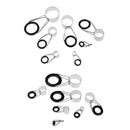 14x Fishing Rod Guide Tips Repair Rings Eyes Sea Pole Casting Rod Guide Kit