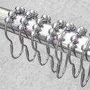 New Heavy Duty Shower Curtain Rings Hooks Set of 12 Bathroom Poles Rod 3C