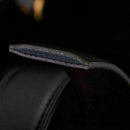 Black Luxury Men PU Leather Belt Wristband Strap Without K Buckle Automatic J0D1