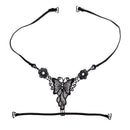 Stretchy Black Butterfly Cross Back Bra Shoulder Strap