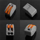10PCS SPRING LEVER TERMINAL BLOCK ELECTRIC CABLE WIRE CONNECTOR 2 WAY OZ