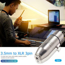 3Pin XLR Female to 3.5mm Jack TRS 1/8 inch Female Socket Audio Adapter for Mic