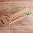 10PCS Delicate Whitening Rainbow Wood Toothbrush Bamboo Fibre Wooden Handle FT