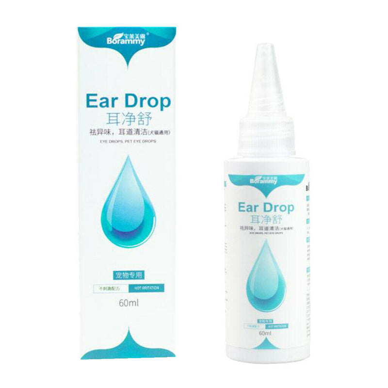 60ml Pet Ear Drops for all Animals Dog Cat Rabbits Birds Hourse Cow Wax Softener