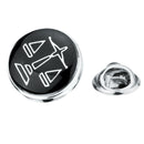 2pcs Black Scale Of Justice Collar Lapel Badge