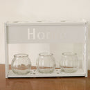 WHITE SHELF FLOWER VASE PLANT POT CACTUS BONSAI PLANTER WINDOW BOX 3-Vase