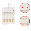 White AA/AAA Rechargeable Battery Smart Charger Universal USB 4-slot charging
