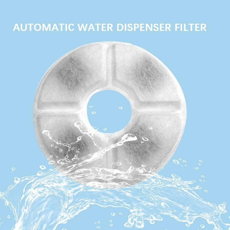 8pcs Pet Automatic Water Dispenser Filter Cotton Activated Carbon Filter