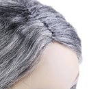 Old Lady Grandma Granny Grey Wig Bun Hair Grand Mother Fancy Dress Costume FT