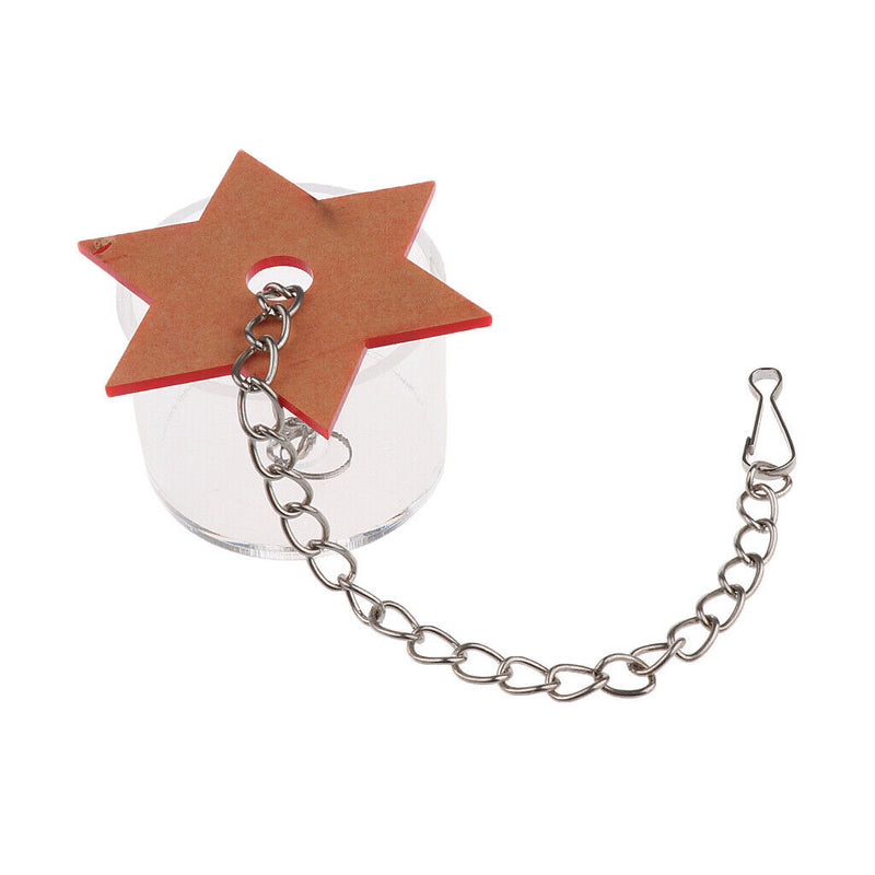 Parrot Bird Hex Star Acrylic Foraging Feeder Food Box Cage Toys for Treats