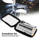 12 in 1 1/4" Rapid Ratchet Socket Wrench & Screwdriver Bit Set Repair Tool Kit