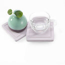 Yanqi White Drink Coasters Absorbent-White Square Coasters for Hot and Cold