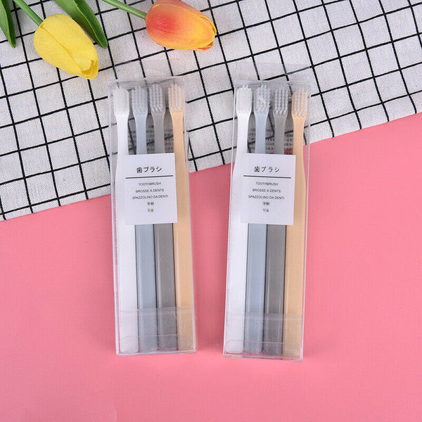 4PCS Soft Bristle Small Head Toothbrush Travel Brush Tooth Care Oral Hygien `US