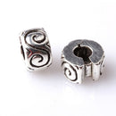 Women Clip Lock Beads Water Ripple Stopper Bead Fit Bracelets & Bangles DIY SEAU