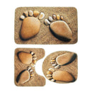 3pcs/set Non Slip Water Absorbent Pedestal Rug Lid Toilet Cover Bath Mats(A