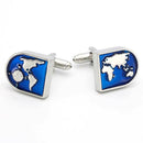 1pair Prom Men Cufflinks Wedding Party Gift Earth Map Fashion Copper Shirt Suit