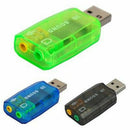 5.1USB to 3.5mm mic headphone Jack Stereo Sound Headset Card Audio Adapter US.