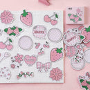Strawberry Flavor Bullet Journal Mini Box Decorative Label Washi Stickers D L6X1