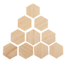 10pcs Hexagon Shaped Wooden Embellishments Wood Slice for Art Crafts 90x78mm