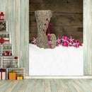 Christmas Background Fabric Tablecloth Photo Studio Family Home Party Decor A