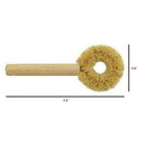 Natural fiber Pot Brush With A Wooden Handle&Hang Rope Kitchen Pans Dishes  Q8M5