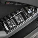 4PCS Carbon Fiber Door Window Switch Button Cover Trim Fit for Audi A4L A5