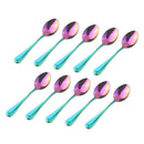10x Stainless Steel Tea Spoons Coffee Cafe Cutlery Latte Teaspoons Colorful