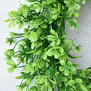 Artificial Green Leaf Wreath - 42Cm Simulation Clover Wreath Outdoor Green