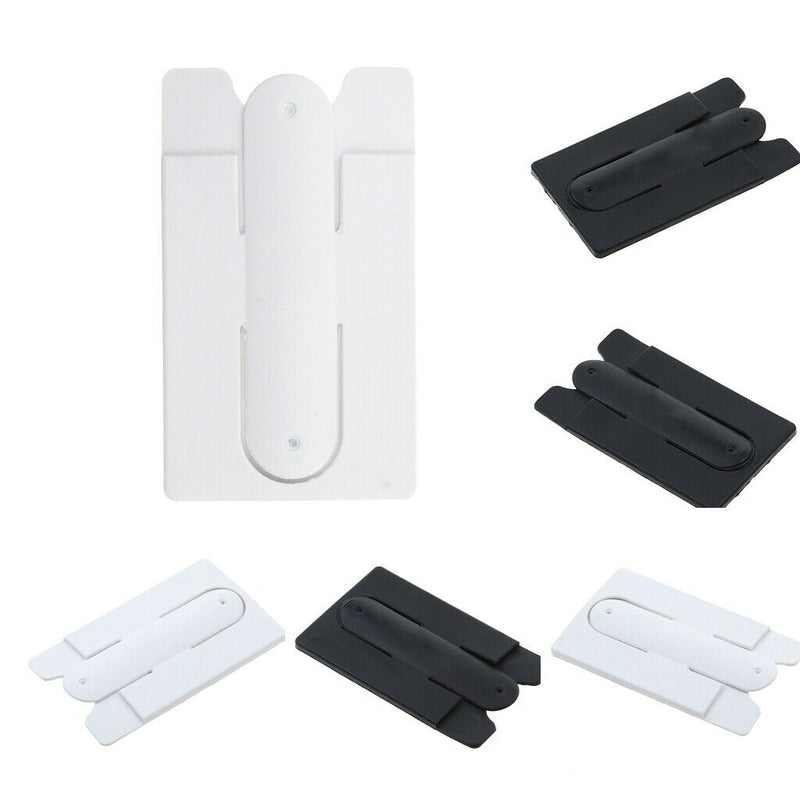 6 x For Cell Phone Adhesive Silicone Back Credit Card Pouch Holder Stand