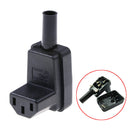 IEC-C13 down angle socket receptacle rewirable female connector plug3CSE