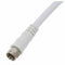 White 6.6ft 9.5mm 90 Degrees Male to F type Male Coaxial TV Satellite Anten C9Z2