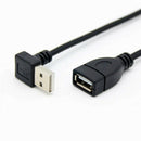 USB2.0 male to female extension cable 25CM 90 degree elbow extension line A