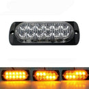 Car Flashing Emergency Light 4X12 LED Grill Strobe Flash Warning Lamp Amber W4V1