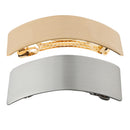 2x Automatic Metal French Barrette Large Hair Clip Pin Ponytail Holder