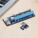 2pcs PCI-E 1X to 16X 6Pin USB3.0 Card Extension Cable for Bitcion Miner