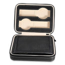 Black Zippered Watches Box Travel Case - Watch Organizer Collection - PU Le Q9G6