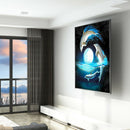 Full Drill Diamond Painting DIY Jumping Dolphin Rhinestone Picture (DF1003)