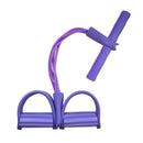 4 Tube Resistance Band Sit-up Pedal TPE Fitness Pull Rope Expander (Purple)