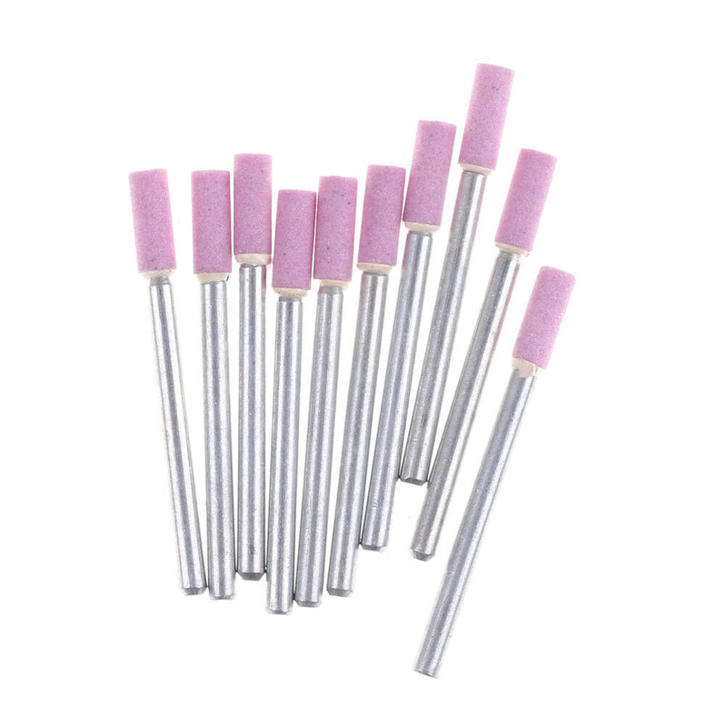 10x Chain Saw Sharpening Stone 3mm Shank 4mm Head Grinding Stone Round  S Kw