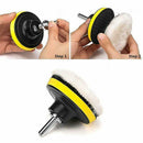 10PCS 3" Polishing Pad +Hand Buffer Set with Drill Polish Supply Adapter Fo K8T4