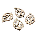 30pcs 29x40mm Leaves MDF Wooden Shape Craft Scrapbooking Wood Craft Arts DIY