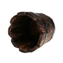 Wooden Round Barrel Planter Flower Pots Home Office Garden Decor U6 A5E5 We B3U6