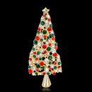 Christmas Tree Rhinestone Brooch Badge Lapel Pins Jacket Jewelry Gifts (A) A