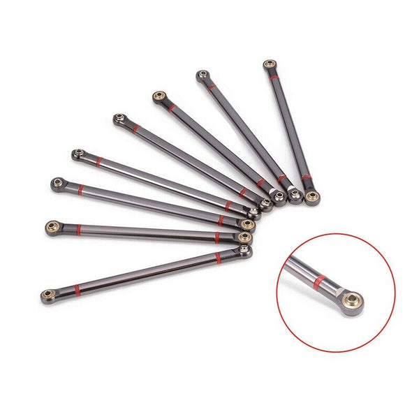 8Pcs Wheelbase Link Rod Aluminum Alloy Link Rod 313Mm for 1/10 Rc Car Crawl U2F3
