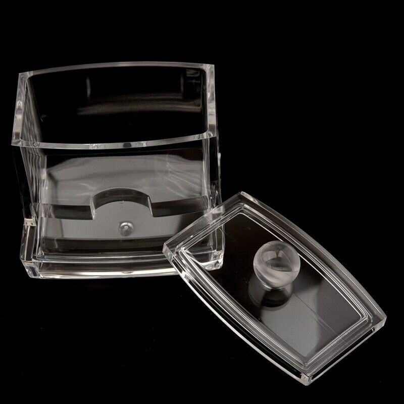 Clear Acrylic Cotton Swab Makeup Case Stick Box Storage Stand Rack B1Y6