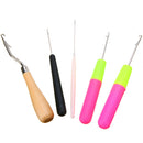 5pcs DIY Plastic Crochet Needle Braiding Latch Hook Weaving Hair Dreadlock Set
